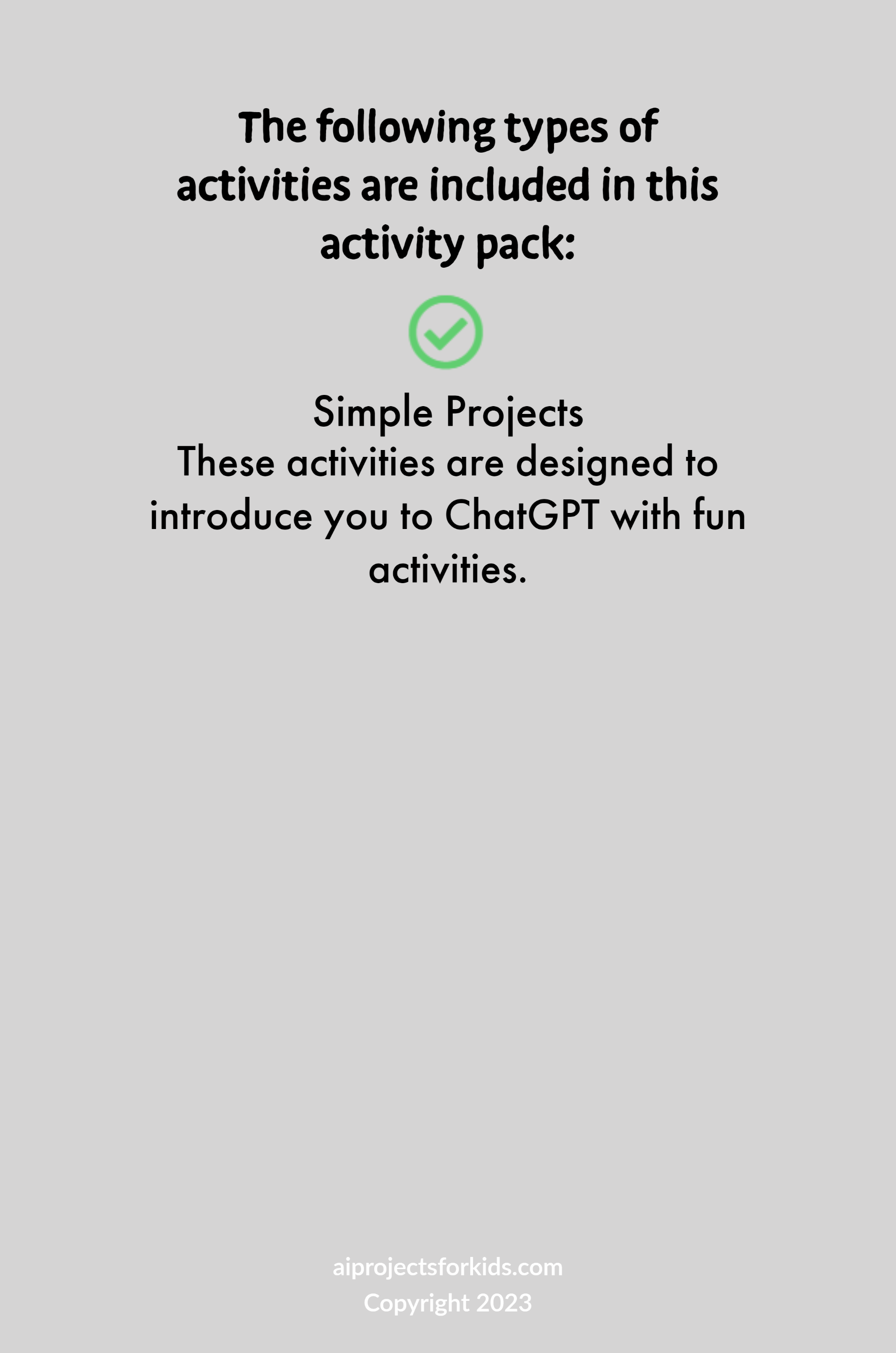 5 Activity Booster Pack Subscription - aiprojectsforkids.com